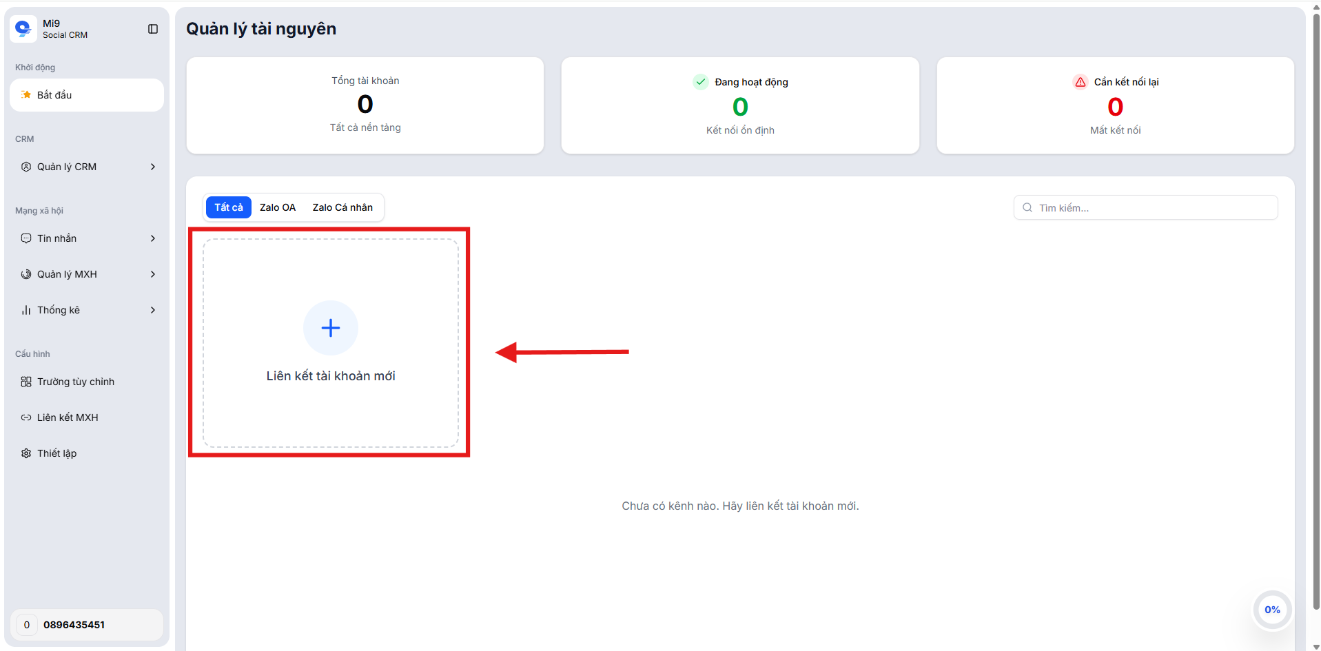 Liên kết tài khoản