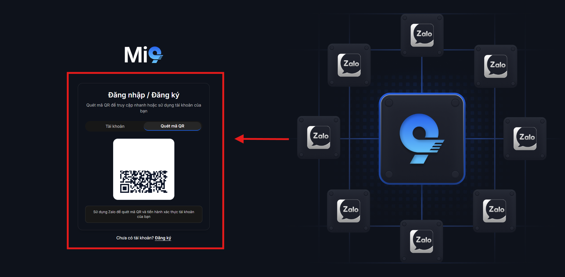 Register Mi9 with QR code