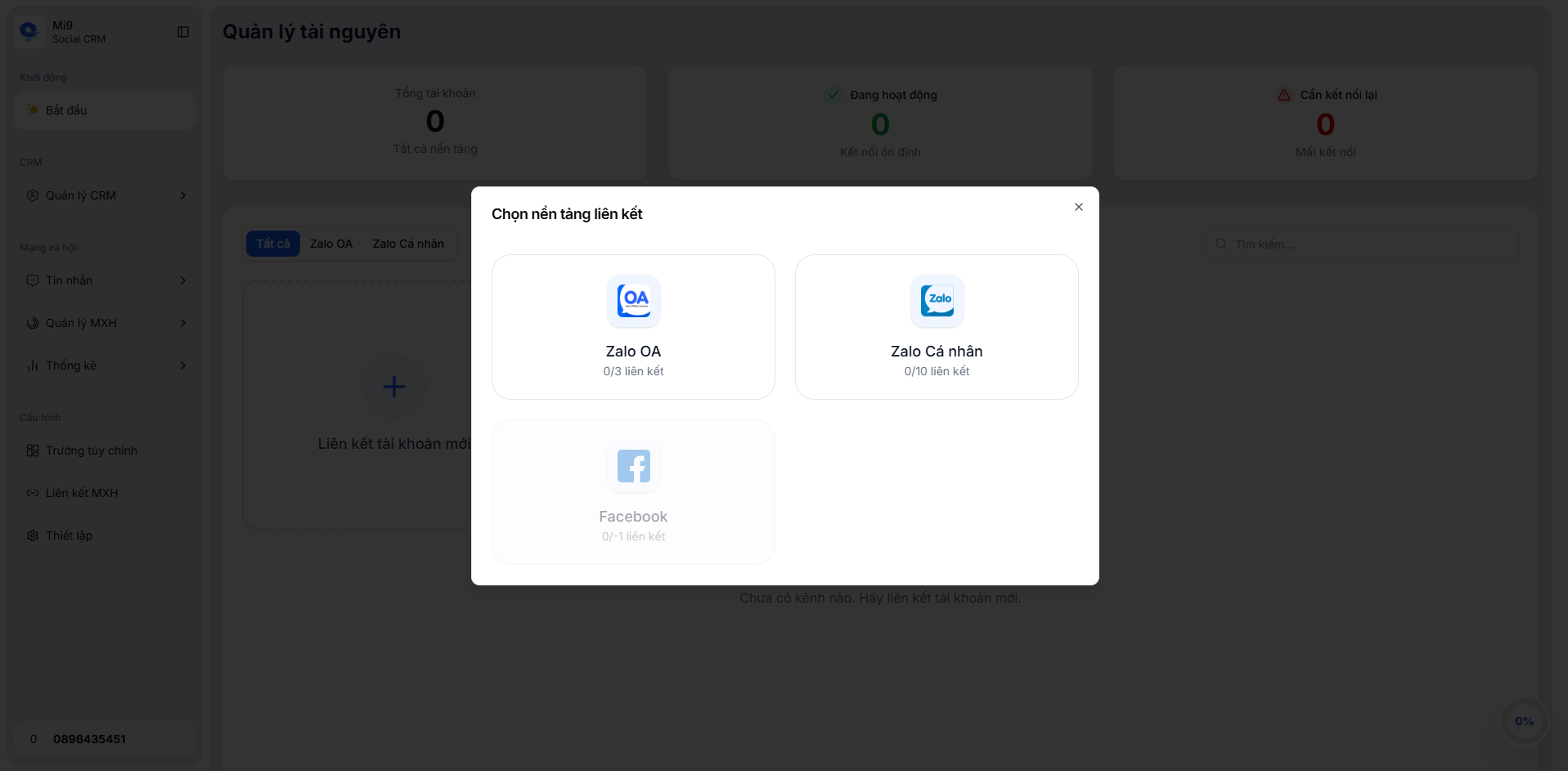 Select platform to link